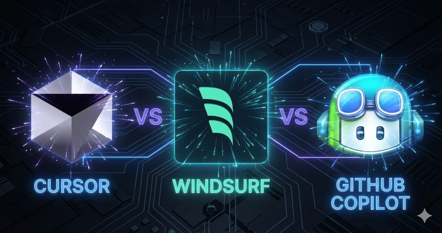 Cursor vs GitHub Copilot vs Windsurf: I Tested All Three IDE